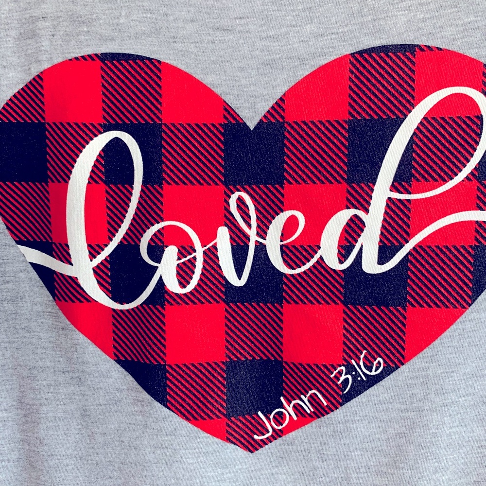 Love In Faith Tee Top Sz M - Picture 2 of 4